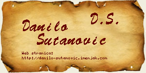 Danilo Šutanović vizit kartica
